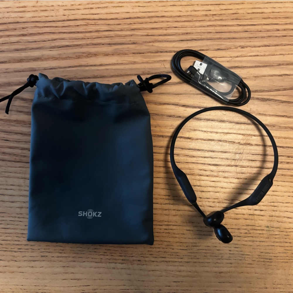 SHOKZ OPEN RUN PRO AFTERSHOKZ Black Wireless Bone Conduction Headphones